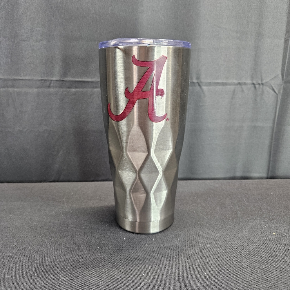 Stainless Steel Tumbler with Red Logo